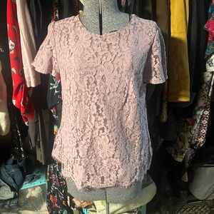 Elegant Lace Women’s Top - Pink